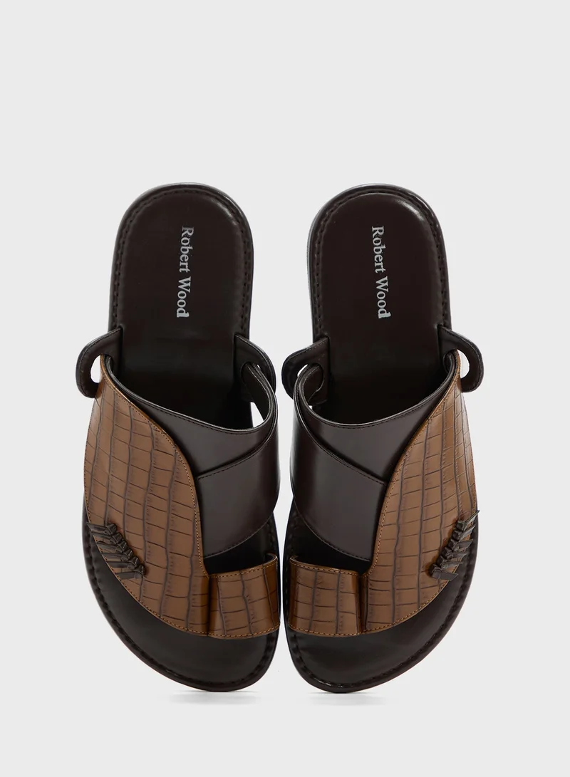 Robert Wood Tan-Brown Ksa Traditional Shirgi Men'S Sandal for Men | Best Price UAE