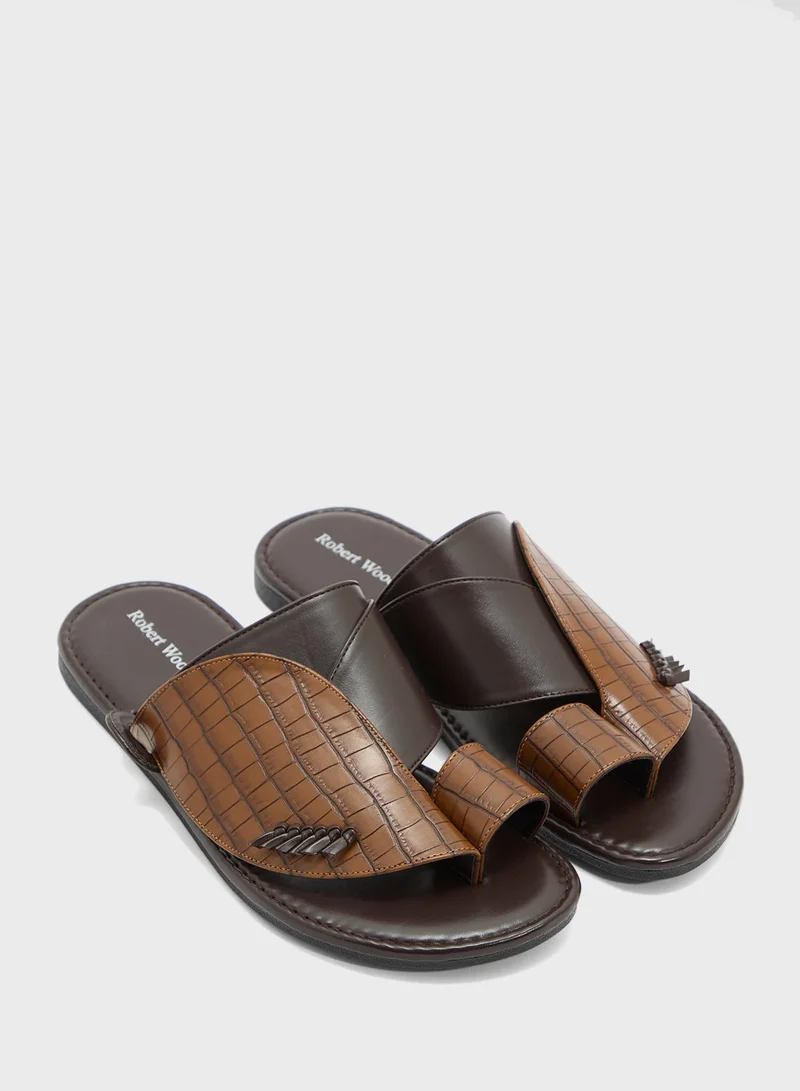 Robert Wood Tan-Brown Ksa Traditional Shirgi Men'S Sandal for Men | Best Price UAE