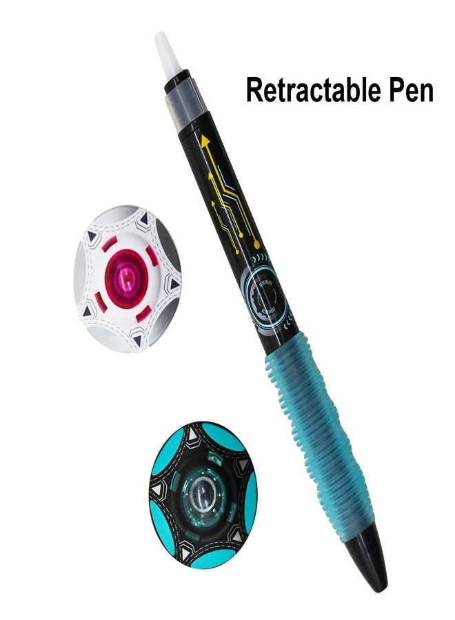 Maydahui 8 Pcs Cool Stellar Wanderer Pens Retractable Galaxy UFO Flying Saucer Style Gel Pen 0.5mm CS Nib Black Ink for Outer Space Lovers School Office Party Favors - Image 5
