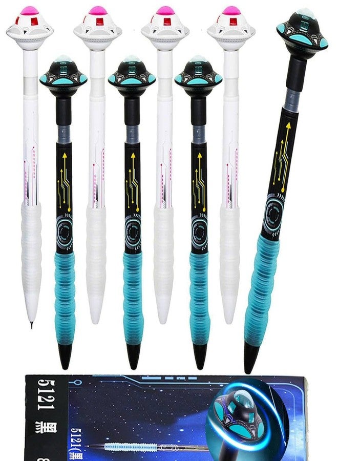Maydahui 8 Pcs Cool Stellar Wanderer Pens Retractable Galaxy UFO Flying Saucer Style Gel Pen 0.5mm CS Nib Black Ink for Outer Space Lovers School Office Party Favors - Image 1
