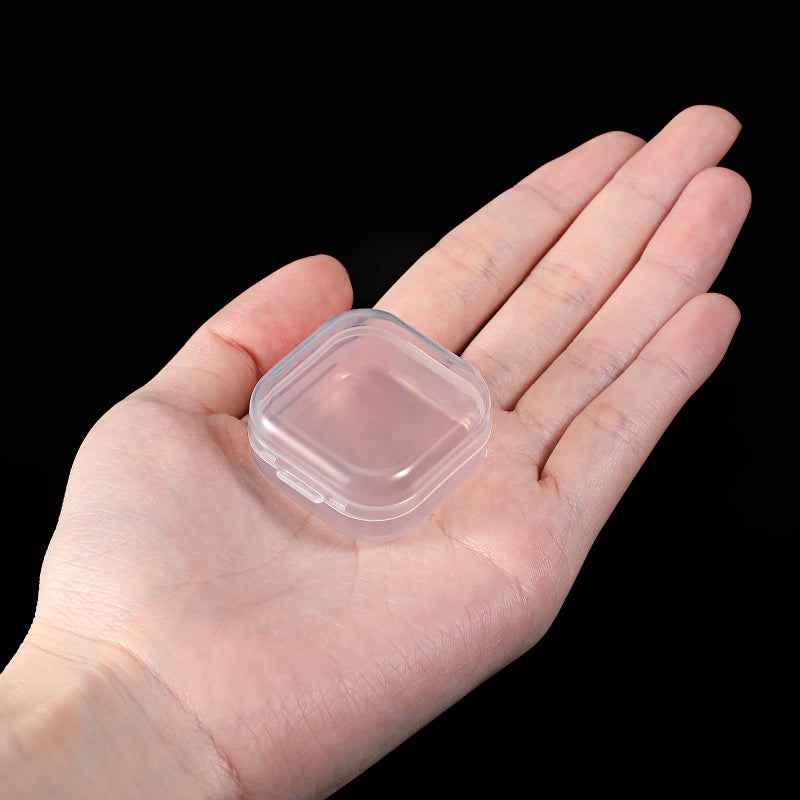 Jetec 6 Pieces Mini Plastic Clear Beads Storage Containers Box for Collecting Small Items, Beads, Jewelry, Business Cards, Game Pieces, Crafts (1.4 x 1.4 x 0.7 Inch) - Image 4