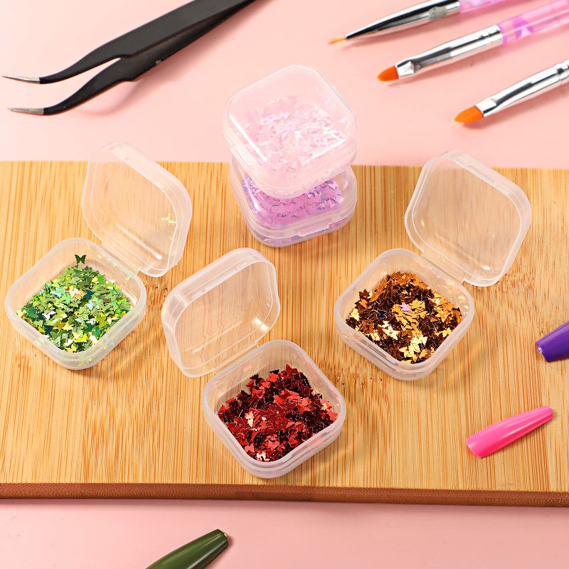 Jetec 6 Pieces Mini Plastic Clear Beads Storage Containers Box for Collecting Small Items, Beads, Jewelry, Business Cards, Game Pieces, Crafts (1.4 x 1.4 x 0.7 Inch) - Image 5