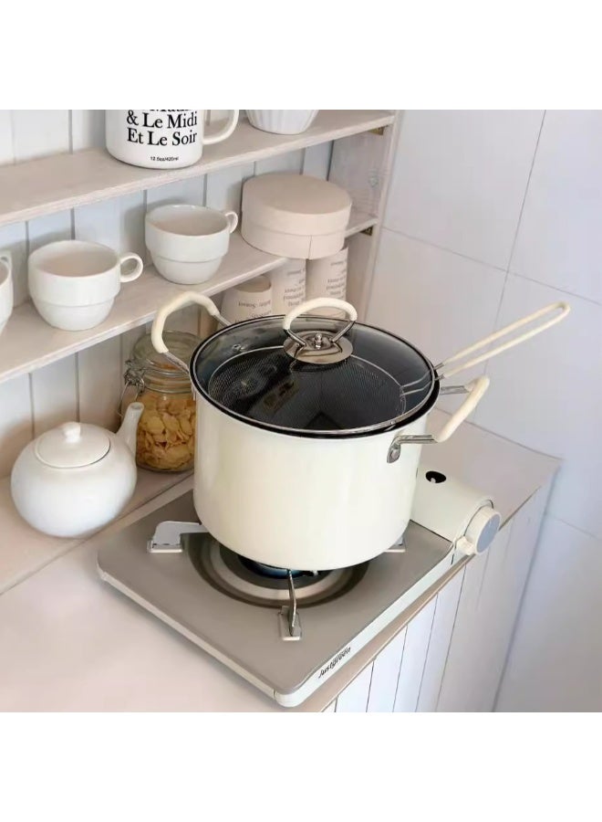 قلاية عميقة منزلية سعة 5.2 لتر – مصنوعة من الحديد غير اللاصق، مزودة بسلة شبكية من الستانلس ستيل 304، مثالية لقلي البطاطس والدجاج والعجائن، تصميم آمن مقاوم للانزلاق، تسخين سريع وتوزيع حرارة متساوٍ، سهلة التنظيف وصيانة طويلة الأمد، مثالية للمنازل والمطاعم، مع تعليمات أمان ضد الانسكاب والحرارة الزائدة، مقبض مقاوم للحرارة، هيكل قوي بوزن 1.5 كجم، أبعاد 30.5×26×20.5 سم، مناسبة لجميع أنواع المقالي والمطابخ، قلاية احترافية منزلية صحية، غير لاصقة وسهلة الاستخدام - Image 5