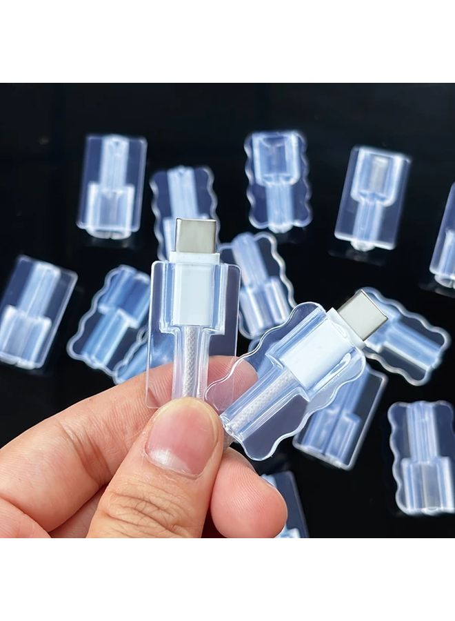 10pcs Clear Phone Charging Cable Sleeves Durable Anti Breakage Protector for Apple Android - Image 4