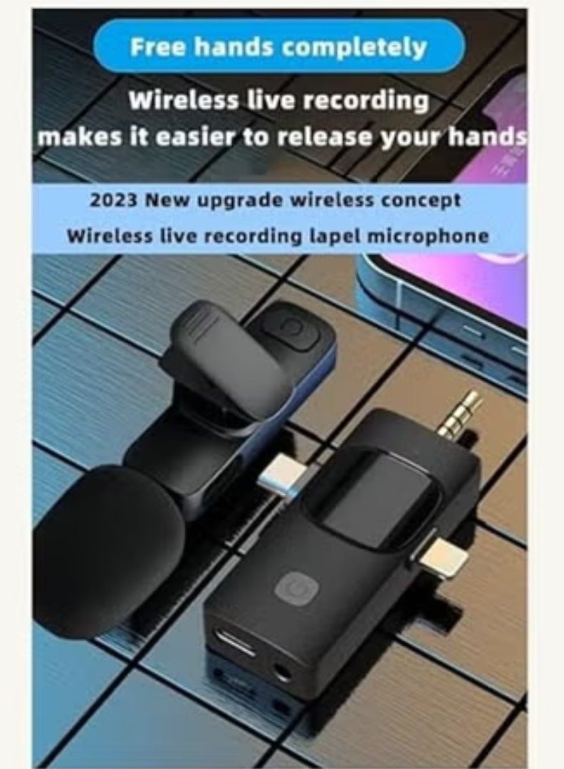 TIGER K15 Wireless 3-in-1 Dual Microphone – Wireless Microphone for Phones with 3.5mm & Type-C Connectors, Ideal for Recording, Interviews, Podcasts, and Vlogging - Image 5