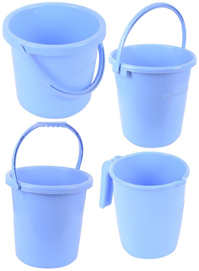 Samruddhi Ceat Baby Plastic Buckets, Light Blue, Pack Of 4 - Image 1