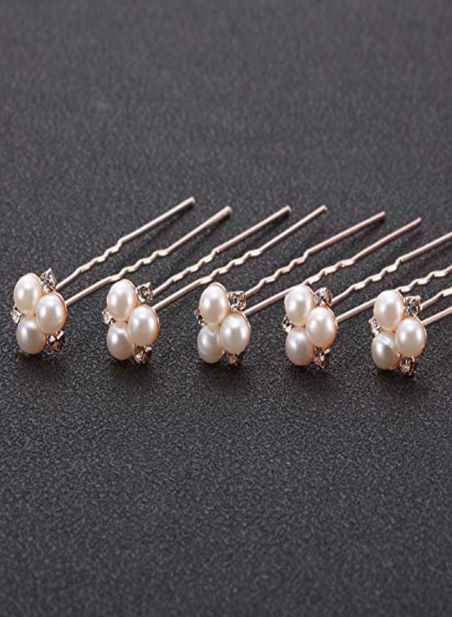 WILLBOND 18 Pieces Bridal Hair Accessories Pearl Hair Pins Bridal Hair Pins Wedding Hair Accessories For Brides Bridesmaids Flower Grils - Image 3