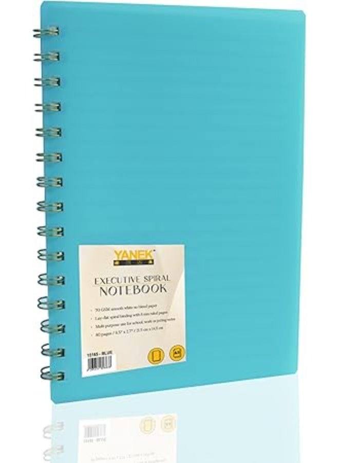 يانيك دفتر يانيك الحلزوني A5 – دفتر ملاحظات بغلاف صلب، 200 صفحة – مثالي للطلاب والمكتب والملاحظات الشخصية - Image 1