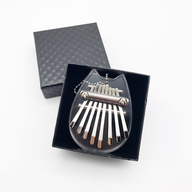 Generic Entity factory 8-tone transparent crystal mini thumb piano mini finger piano kalimba thumb piano kalimba Totoro (Black gift box) 