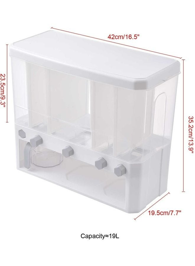 RollsTimi  Rice Dispenser White 19.5x42x35.2cm  - Image 5