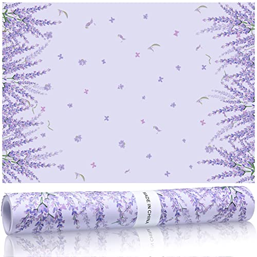 Eersida 20 Sheets 14 x 19.5 Inch Scented Drawer Liners for Dresser Non Adhesive Fragrant Drawer Liners Paper for Bedroom Kitchen Cabinet Home Shelf Closet (Lavender) - Image 1