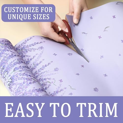 Eersida 20 Sheets 14 x 19.5 Inch Scented Drawer Liners for Dresser Non Adhesive Fragrant Drawer Liners Paper for Bedroom Kitchen Cabinet Home Shelf Closet (Lavender) - Image 4
