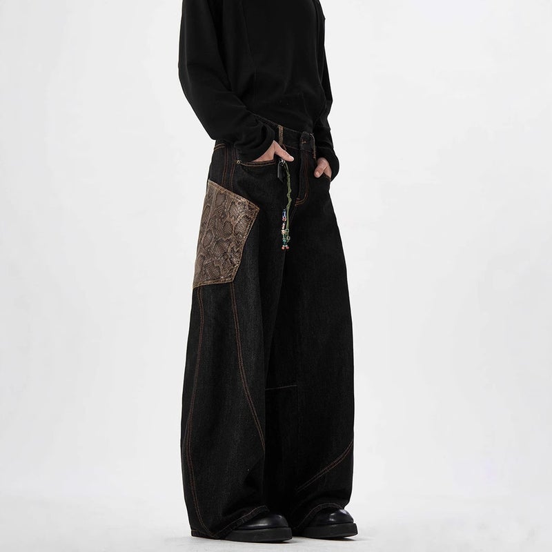 Unisex Classic Denim Jeans Loose Fit Daily Outdoor Wear - Image 1