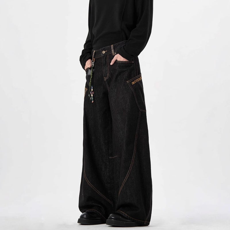 Unisex Classic Denim Jeans Loose Fit Daily Outdoor Wear - Image 4