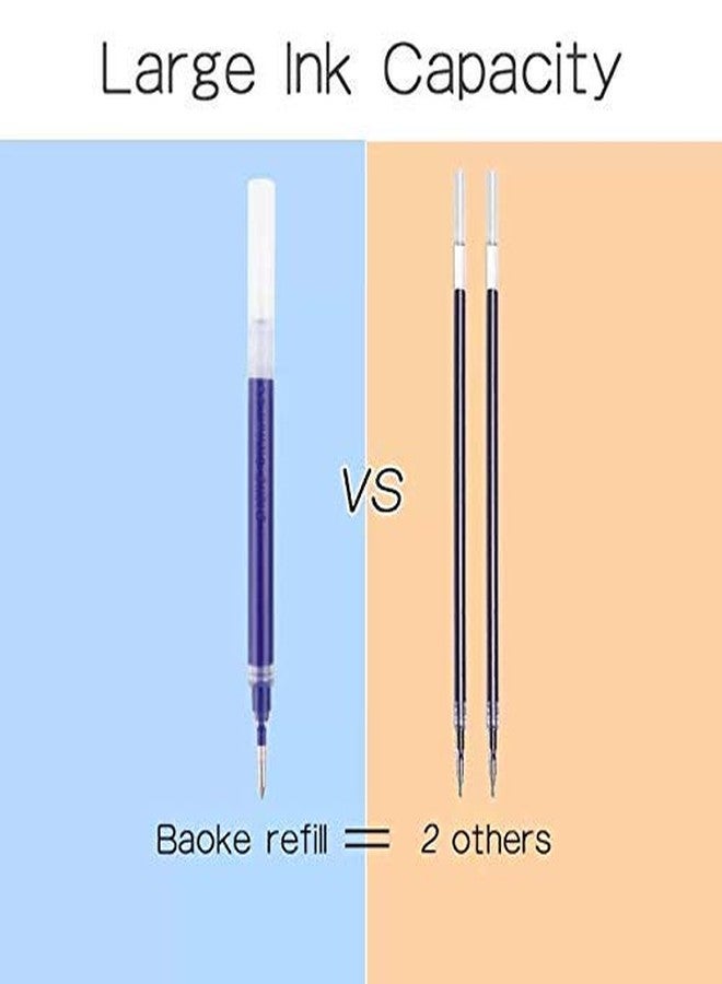 Baoke gel ink Roller Ball pen,fine point, 1.0mm/ 0.7mm/0.5mm 12 count large capacity special student examination office neutral pen (BLACK, 1.0) - Image 2