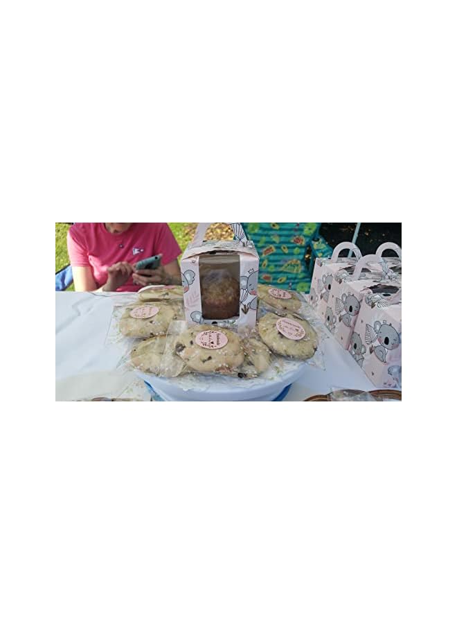 S-TOP Self Adhesive Cookie Bags, 100Pcs Clear Treat Sealable Candy Packaging for Cookies, Bakery, Party Favor, Gift Giving, Jewelry (Floral Rose, 3.9 x 3.9") - Image 5