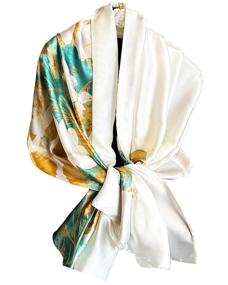 Saiusloa Dress Scarves Shawl Wraps Long Silky Scarf for Women Dressy Fashion Lightweight for Decorative Formal Evening Gowns-1006 - Image 1