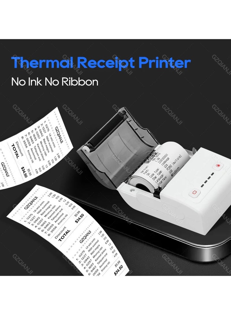58MM Thermal Printer Portable Seven Star Color Handheld Wireless Bluetooth Takeaway Ticket Award Insect Printer - Image 2