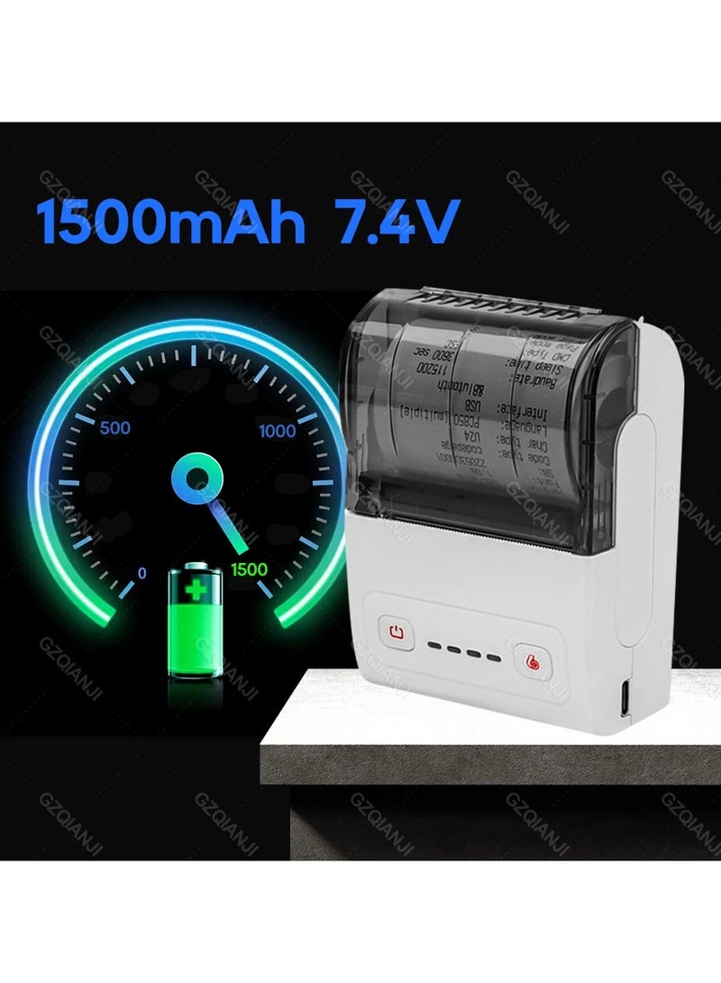 58MM Thermal Printer Portable Seven Star Color Handheld Wireless Bluetooth Takeaway Ticket Award Insect Printer - Image 3