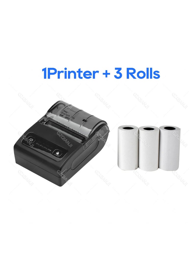 58MM Thermal Printer Portable Seven Star Color Handheld Wireless Bluetooth Takeaway Ticket Award Insect Printer - Image 1