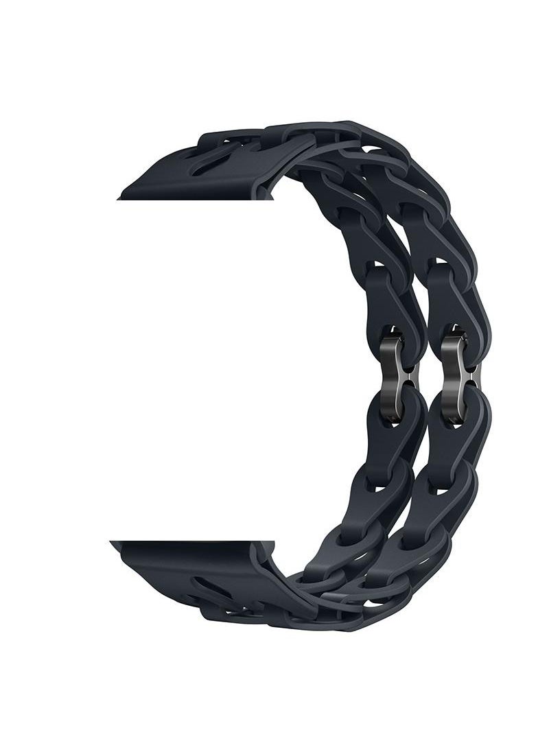 Y&D For Apple 42/44/45/49mm Fashion Hollow Silicone Bracelet Strap  - Image 1