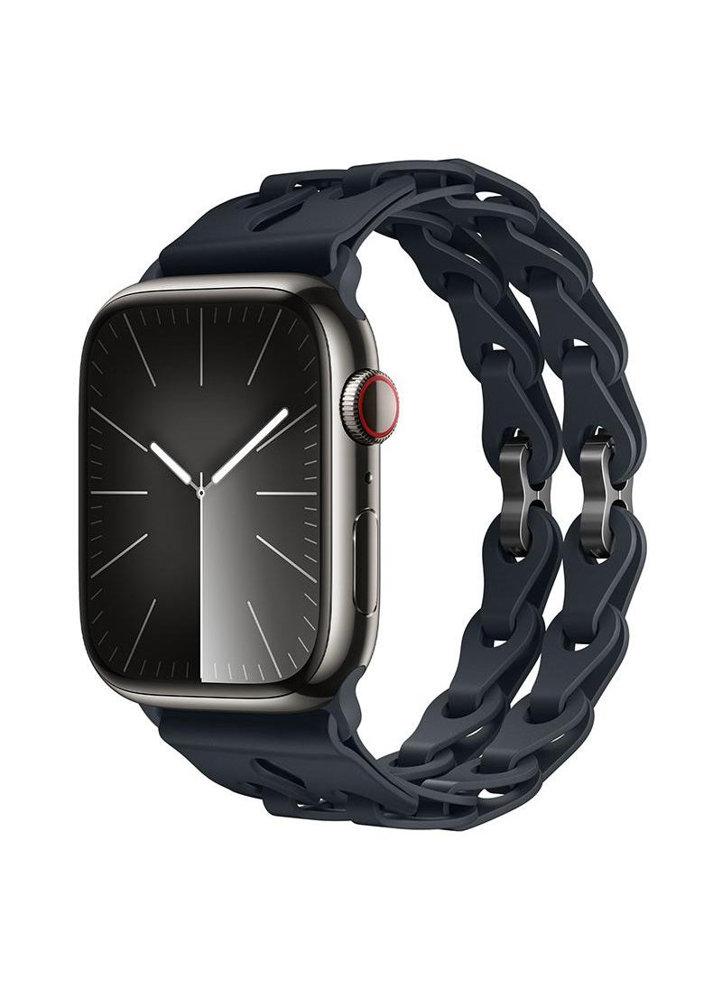 Y&D For Apple 42/44/45/49mm Fashion Hollow Silicone Bracelet Strap  - Image 2