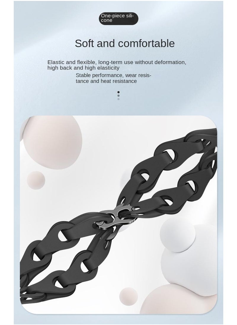 Y&D For Apple 42/44/45/49mm Fashion Hollow Silicone Bracelet Strap  - Image 5