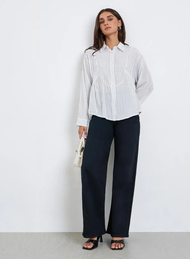 ستايلي بلوزة بقصة واسعة ومخطط