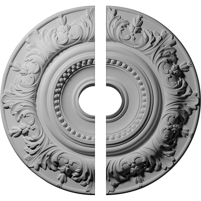 Ekena Millwork CM20BX2-03500 20 7/8"OD x 3 1/2"ID x 1 1/4"P Biddix Ceiling Medallion, Fits Canopies up to 7-1/2", 2 Piece - Image 1
