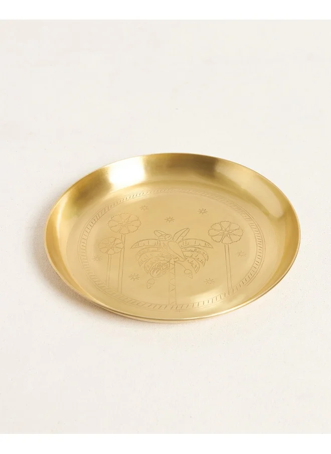 Chumbak Sitara Brass Platter