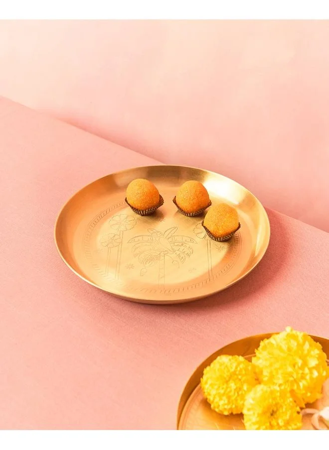 Chumbak Sitara Brass Platter