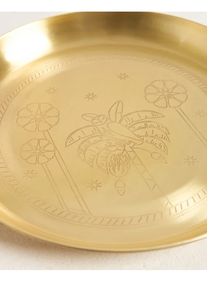 Chumbak Sitara Brass Platter