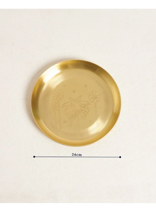 Chumbak Sitara Brass Platter