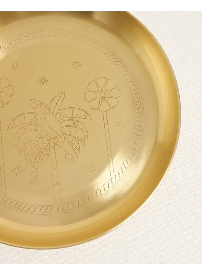 Chumbak Sitara Brass Platter