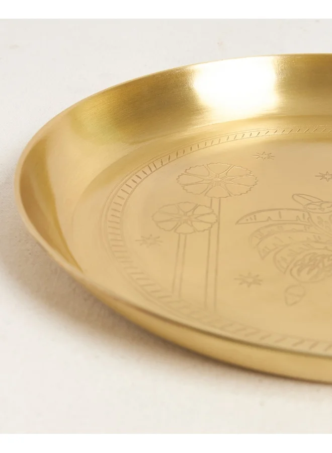 Chumbak Sitara Brass Platter