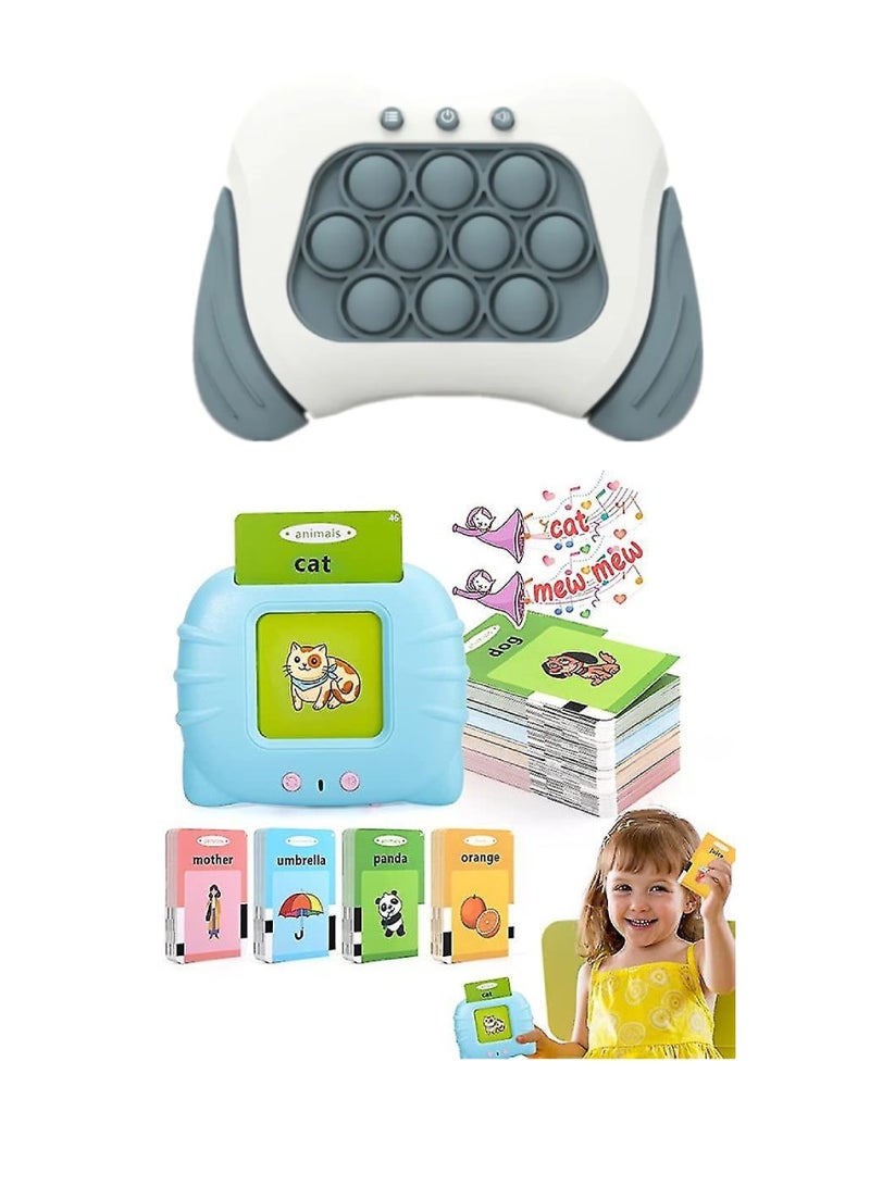 DIGI CORE Quick Push Electronic Pop Light Up Game For Kids With Talking Flash Cards Learning Toy Fun And Educational Toy For Kids Boys And Girls Aged 3-12 Years Fun And Educational Playtime - Image 1