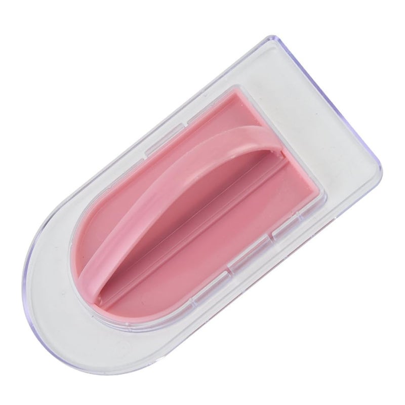 ليزنيرزم قطعة واحدة 2 في 1 أداة مكشطة للكيك أكثر سلاسة مع مقبض، مجرفة تزيين الكيك قابلة للفصل، ملمع أكثر سلاسة، سطح الكيك أكثر سلاسة لتزيين الكيك، قاعدة شفافة وردية اللون - Image 1