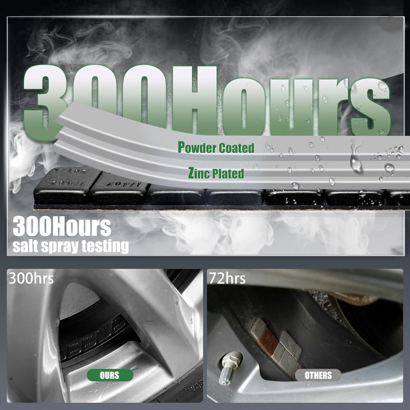 EZISOE 1/4 Oz Black Adhesive Backed Wheel Weights, Stick on Wheel Weights for Cars, Trucks, SUVs, Motorcycles, Low Profile (72 Oz Pack) - Image 3