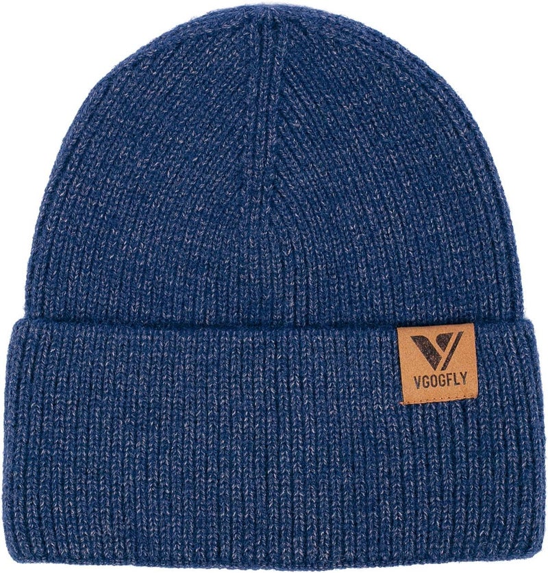 Vgogfly Beanie Men Slouchy Knit Skull Cap Warm Stocking Hats Guys Women Striped Winter Beanie Hat Cuffed Plain Hat - Image 2