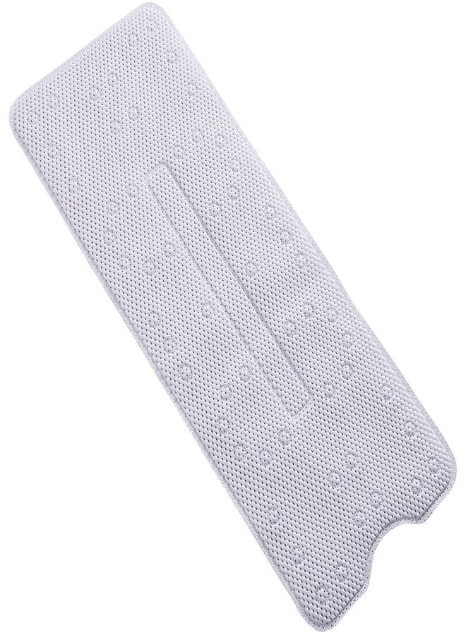 Webos Soft Bathtub Mat Non Slip: Memory Foam Shower Mat with Suction Cups for Bathroom Inside Tub 40X16Inch (White) - Image 1