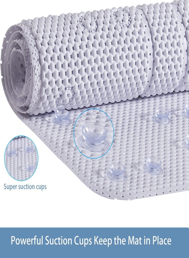 Webos Soft Bathtub Mat Non Slip: Memory Foam Shower Mat with Suction Cups for Bathroom Inside Tub 40X16Inch (White) - Image 3