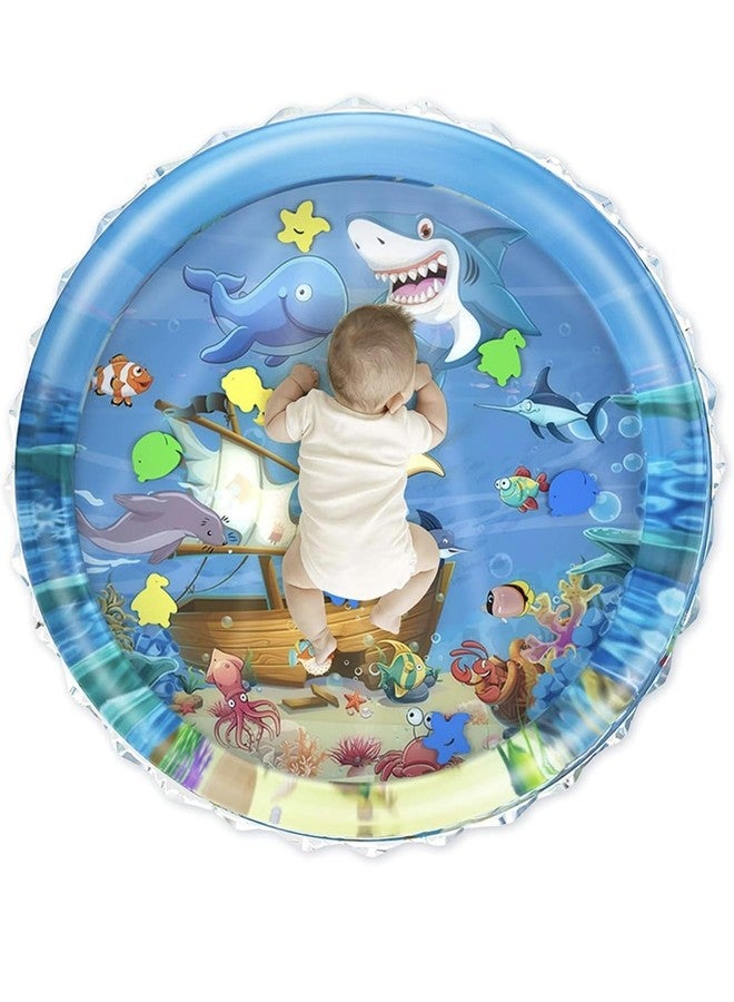 RICHTOTS PREMIUM Infant Toy Gift Activity Play Mat,Baby Infant Toddlers Inflatable Water Floor Mat Children Growth Activity Tool Tummy Time Baby Water Mat Toy For Newborn Baby Boy Girl Round Mat,Multicolor - Image 1