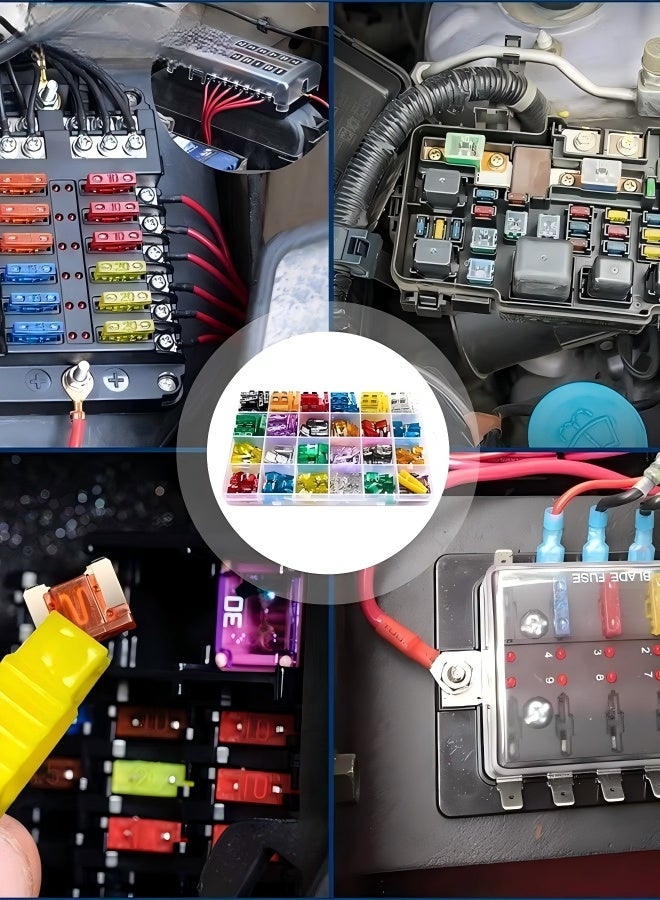 272 Pcs Car Fuse Assortment Kit, Car Blade Fuses Kit with Fuse Puller, Mini Low Profile Fuse Automotive Kirsite Fuses, Replacement Standard Fuses for Car/RV/Truck/Motorcycle, (5A 7.5A 10A 15A 20A 25A 30A 35A) - Image 5