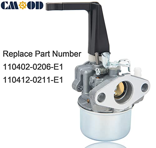 CMOOD 696065 Carburetor Compatible for Briggs & Stratton 697422 110402 110412 215369 Tiller Engine Carb with Mounting Gaskets Kit and 491588S Flat Air Filter Cartridge - Image 3