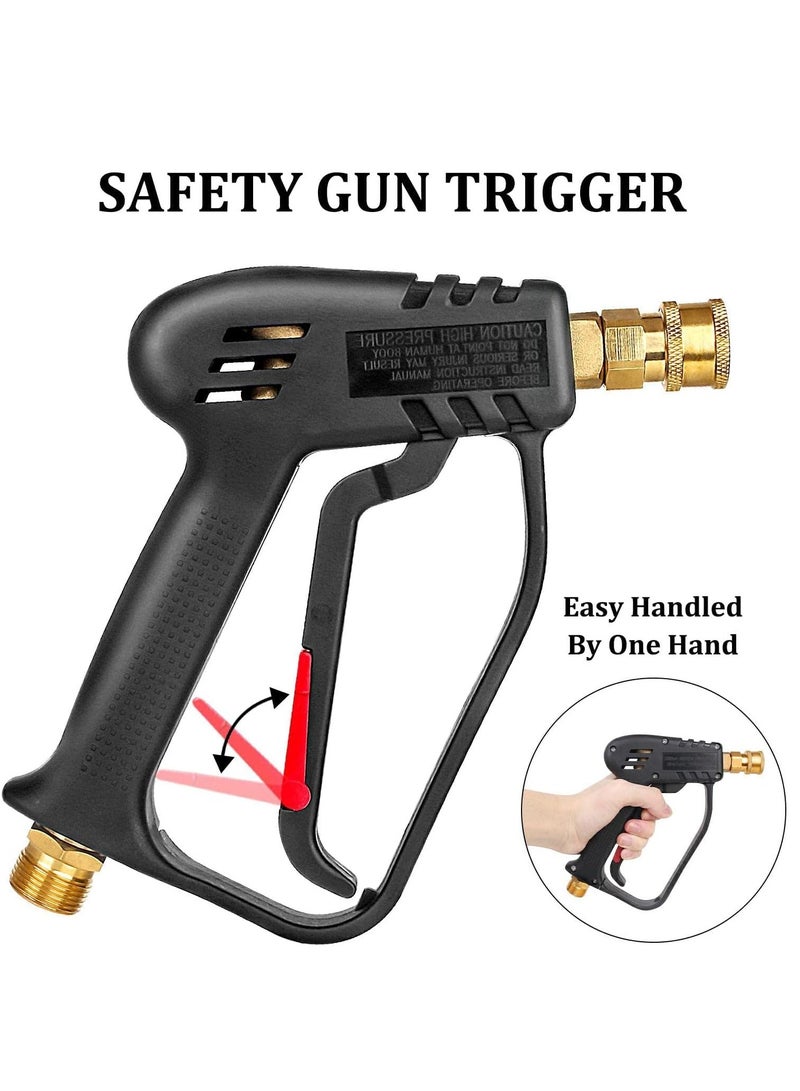 4000 PSI Power Washer Spray Gun 5 Nozzle Tips, High Pressure Washing Tool 1/4 Quick Connect M22 Coupler - Image 3