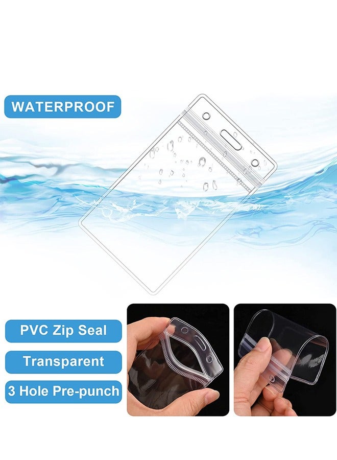 10 Card Holders with Ropes Card Holder Set Badge Holder Lanyard Card Holder ID Badge Holder Office Card Holder - Image 4