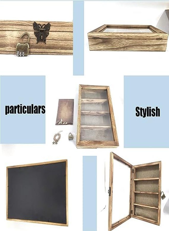 وان ليان إطار صندوق الظل من وانليان مع أكريليك 11x16 بوصة، صندوق عرض خشبي مع 3 أرفف قابلة للفصل وظهر من الكتان، إطار صور عميق مثبت على الحائط للصور التذكارية (مكربن) - Image 5