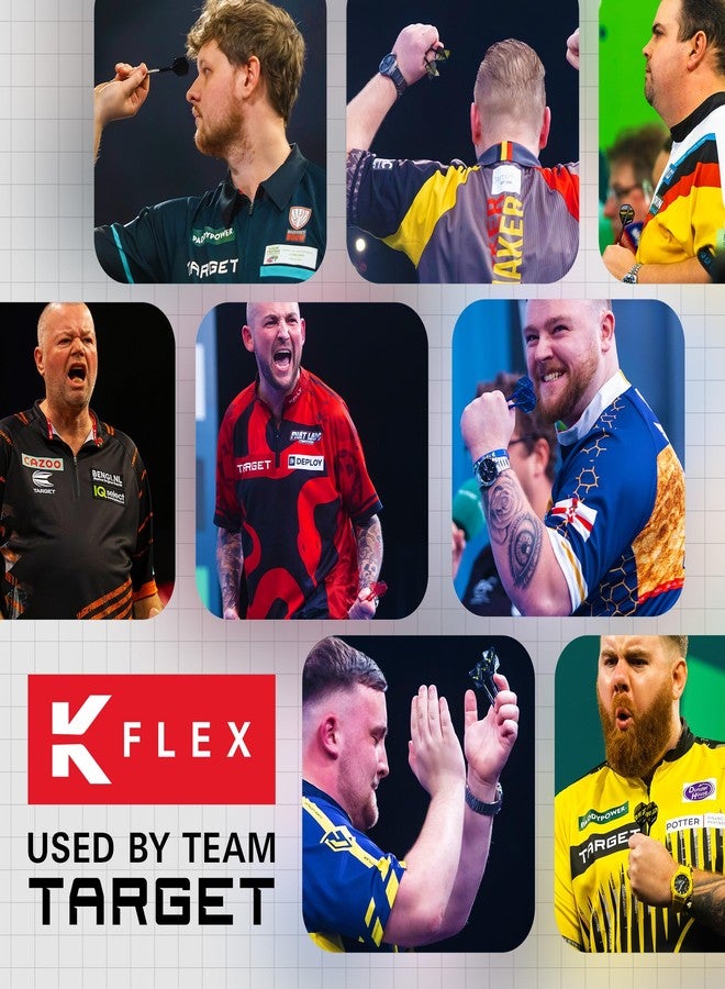 تارجت دارتس ريش وأعمدة سهام Target Darts K Flex المتكاملة، رقم 6 أبيض (قصير) | عبوة من 3 قطع K-Flex - رقم 6، ريشة وعمود سهام Kflex مصبوبة بالكامل في قطعة واحدة | ملحقات سهام احترافية - Image 5