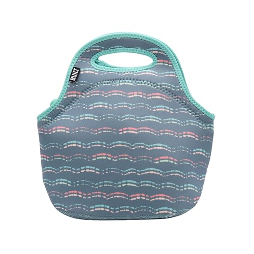 Built Gourmet Getaway Neoprene Lunch Bag  Insulated Reusable  MachineWashable Lunch Tote for Hot and Cold Food Storage Lightweight  Reusable  One Size Scallop Stripe