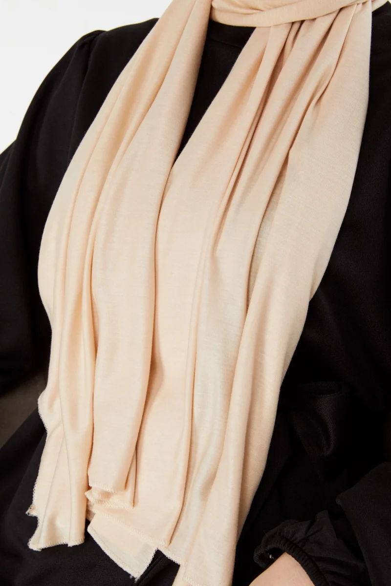 Tofisa 23353-CREAM Combed Cotton Shawl